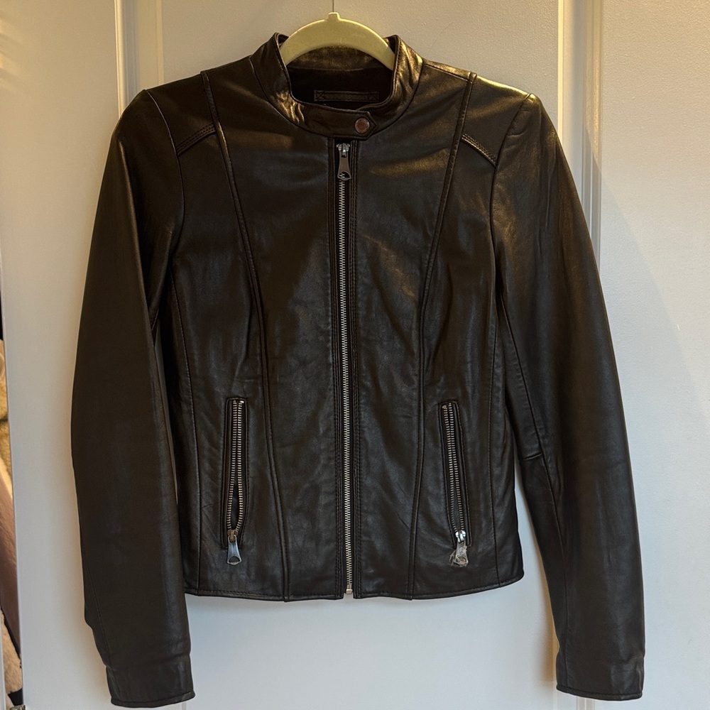 Andrew Marc Black Leather Jacket